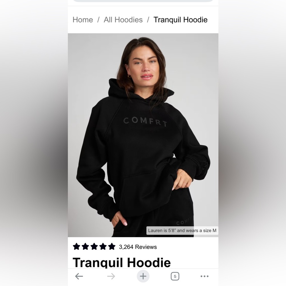 NWOT Comfrt Tranquil Hoodie